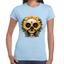 Playera Cráneo Con Girasol Día De Muertos Algodón Premium #764