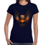 Playera Cráneo Murciélago Halloween Algodón Premium #785