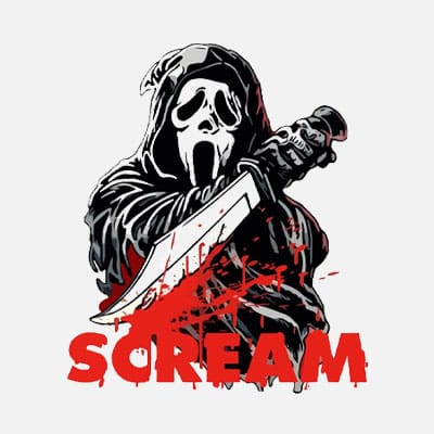 Playeras gorras tazas de Scream envío a todo México