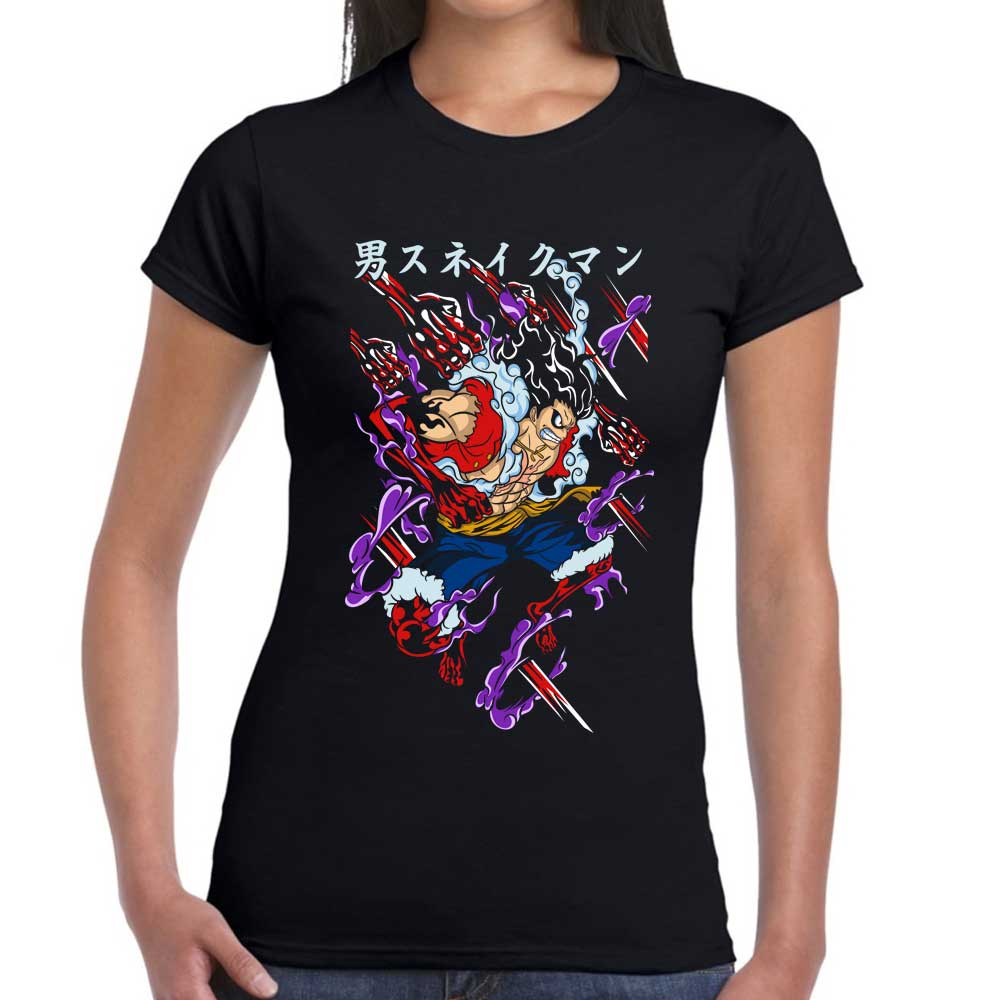 Playera Luffy Gear Snake One Piece Algodón Premium #55