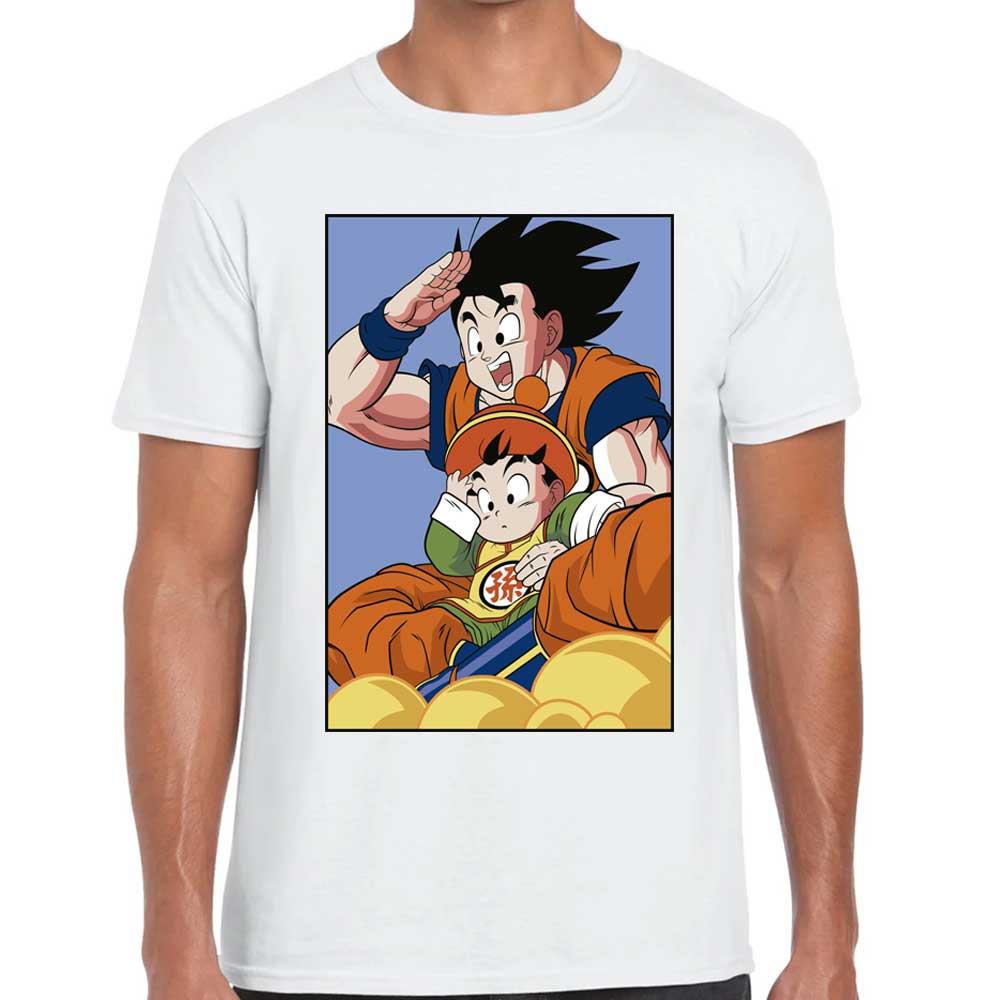 Playera Dragon Ball Goku con Gohan en Nube Algodón Premium #120