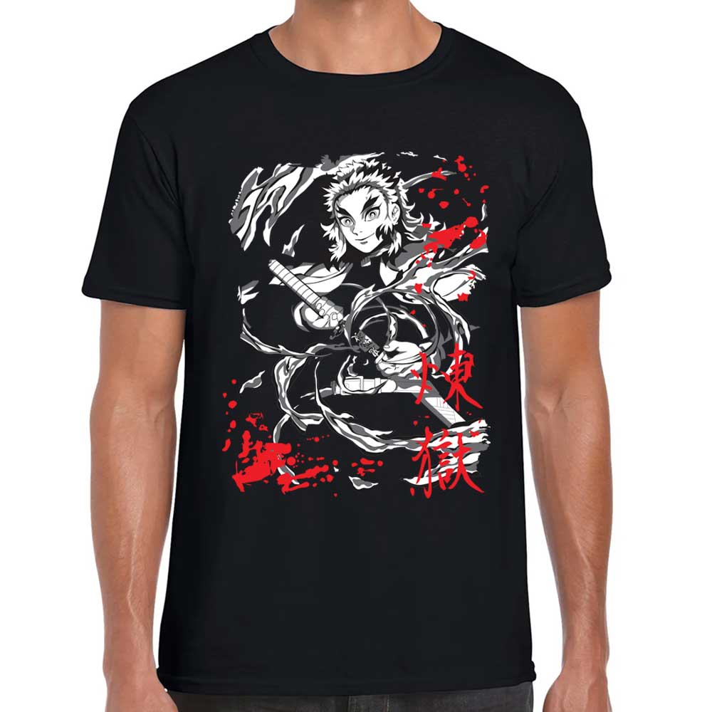 Playera Rengoku Sangre Demon Slayer Algodón Premium #124 Imagen principal del producto