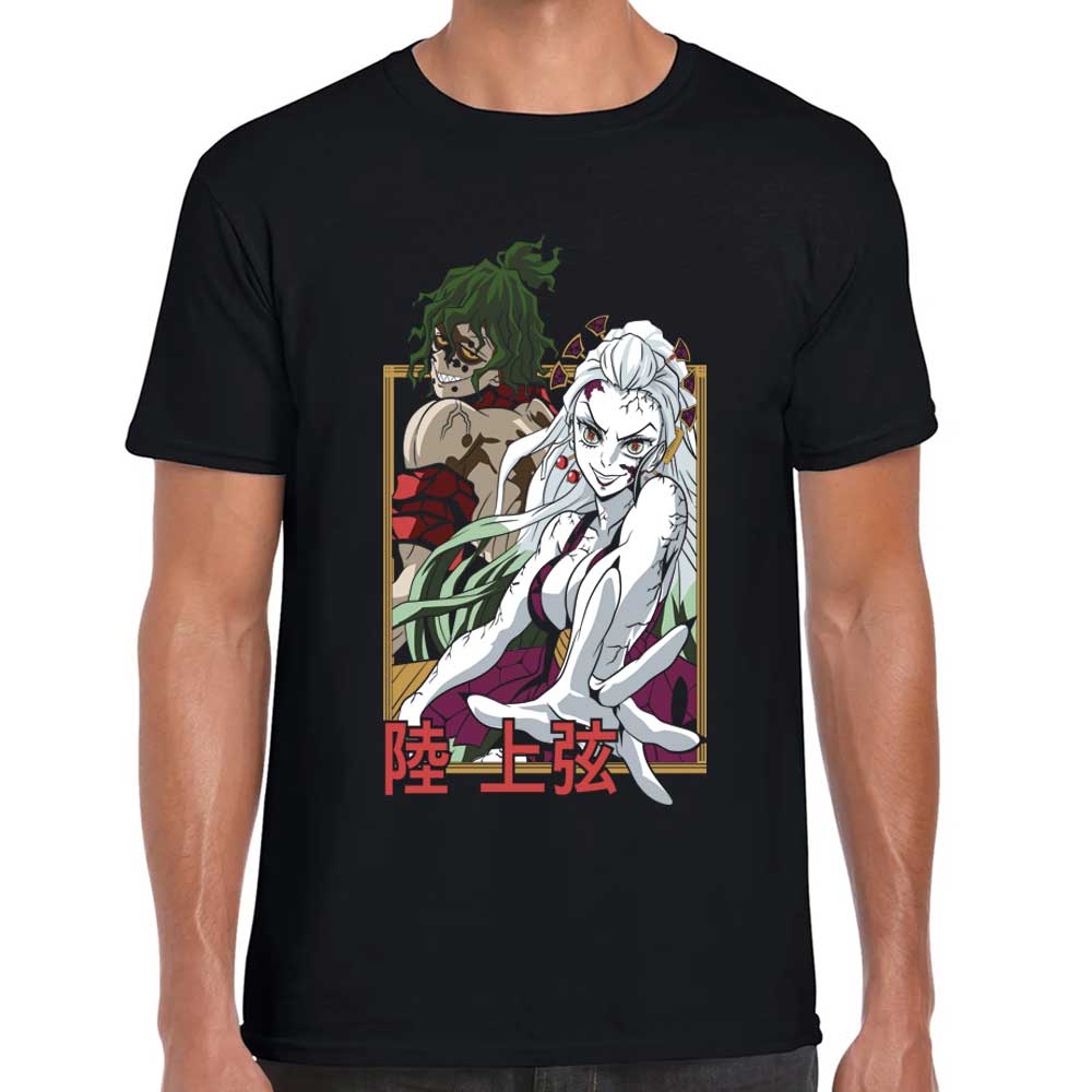 Playera Daki y Gyutaro Demon Slayer Algodón Premium #159 Imagen principal del producto