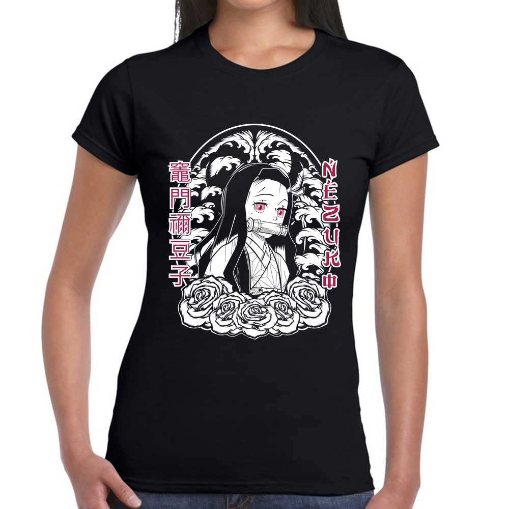 Playera Nezuko Demon Slayer Algodón Premium #163 Imagen secundaria del producto