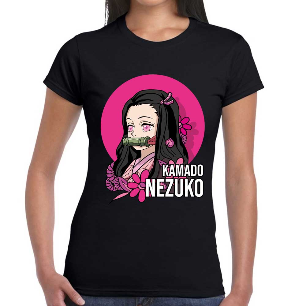 Playera Nezuko Kamado Demon Slayer Algodón Premium #165