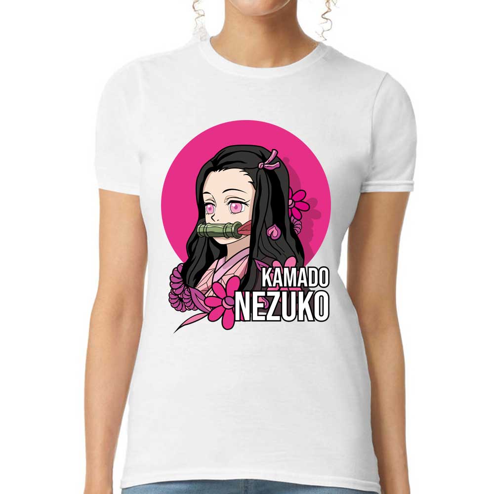 Playera Nezuko Kamado Demon Slayer Algodón Premium #165