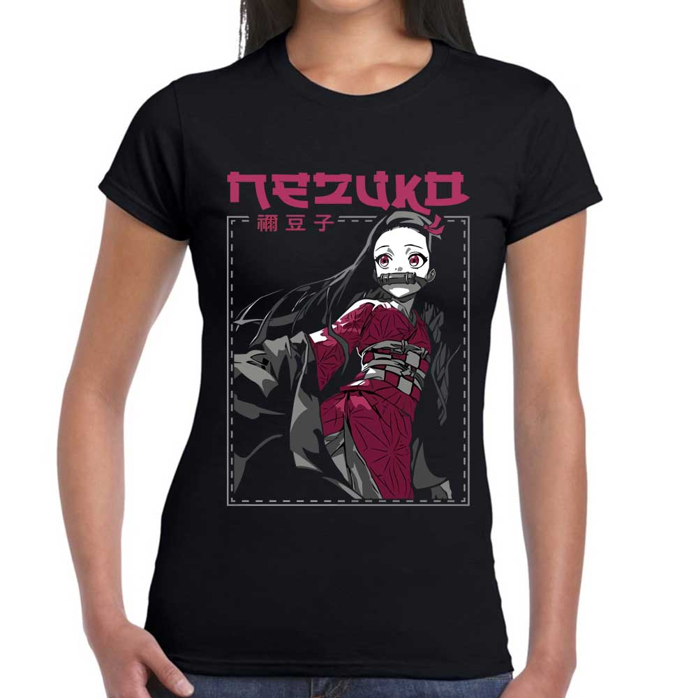 Playera Nezuko Demon Slayer Algodón Premium #168 Imagen secundaria del producto