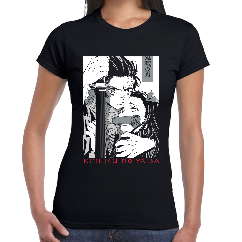 Playera Tanjiro & Nezuko Manga Demon Slayer Algodón Premium #178