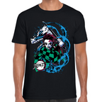 Playera Tanjiro Postura Agua Demon Slayer Algodón Premium #183