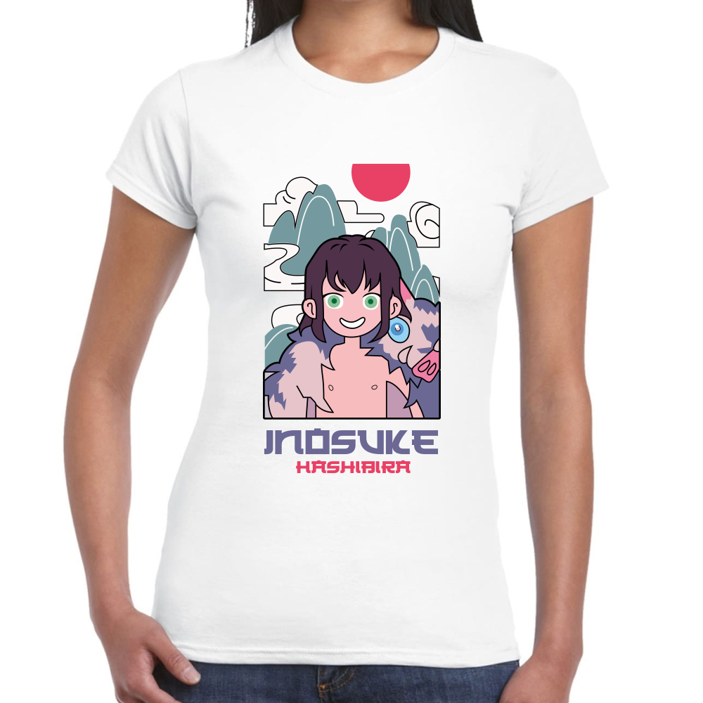 Playera Inosuke Hashibira Demon Slayer Algodón Premium #187 Imagen secundaria del producto