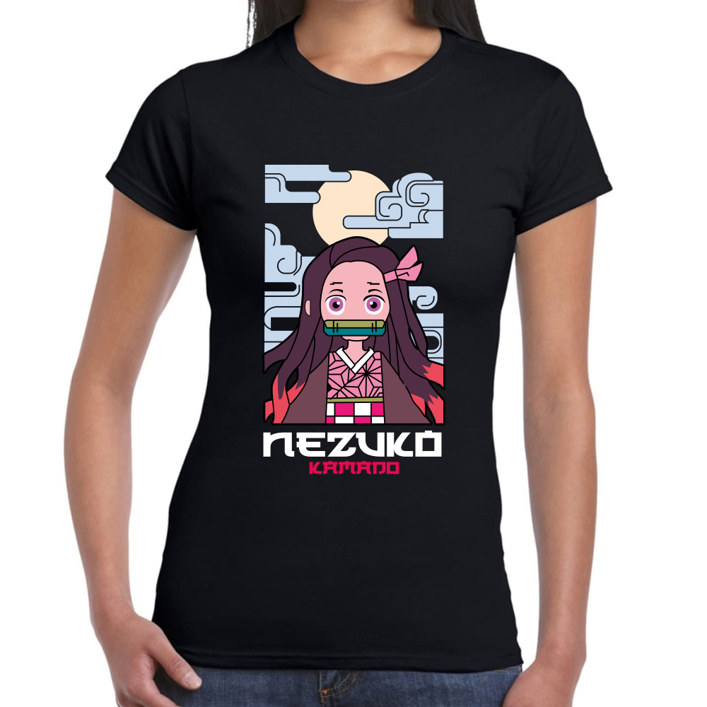 Playera Nezuko Kamado Demon Slayer Algodón Premium #254 Imagen secundaria del producto