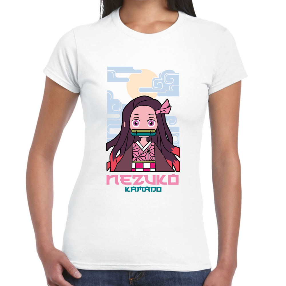 Playera Nezuko Kamado Demon Slayer Algodón Premium #254