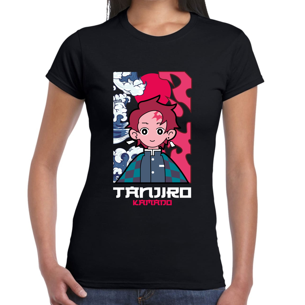 Playera Tanjiro Kamado Demon Slayer Algodón Premium #260