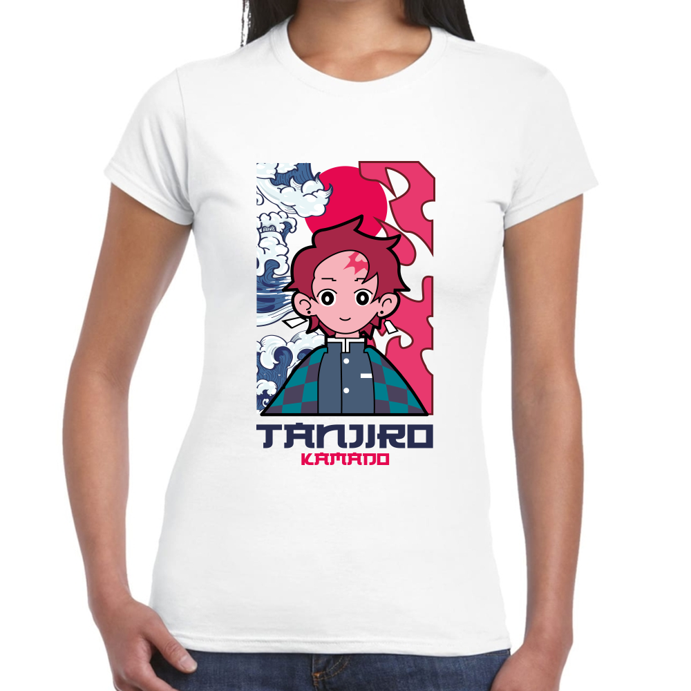Playera Tanjiro Kamado Demon Slayer Algodón Premium #260