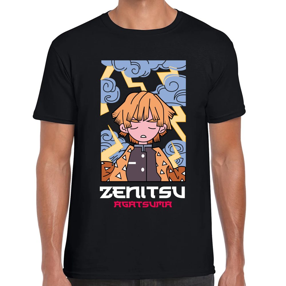 Playera Zenitsu Agatsuma Demon Slayer Blanco Premium #263
