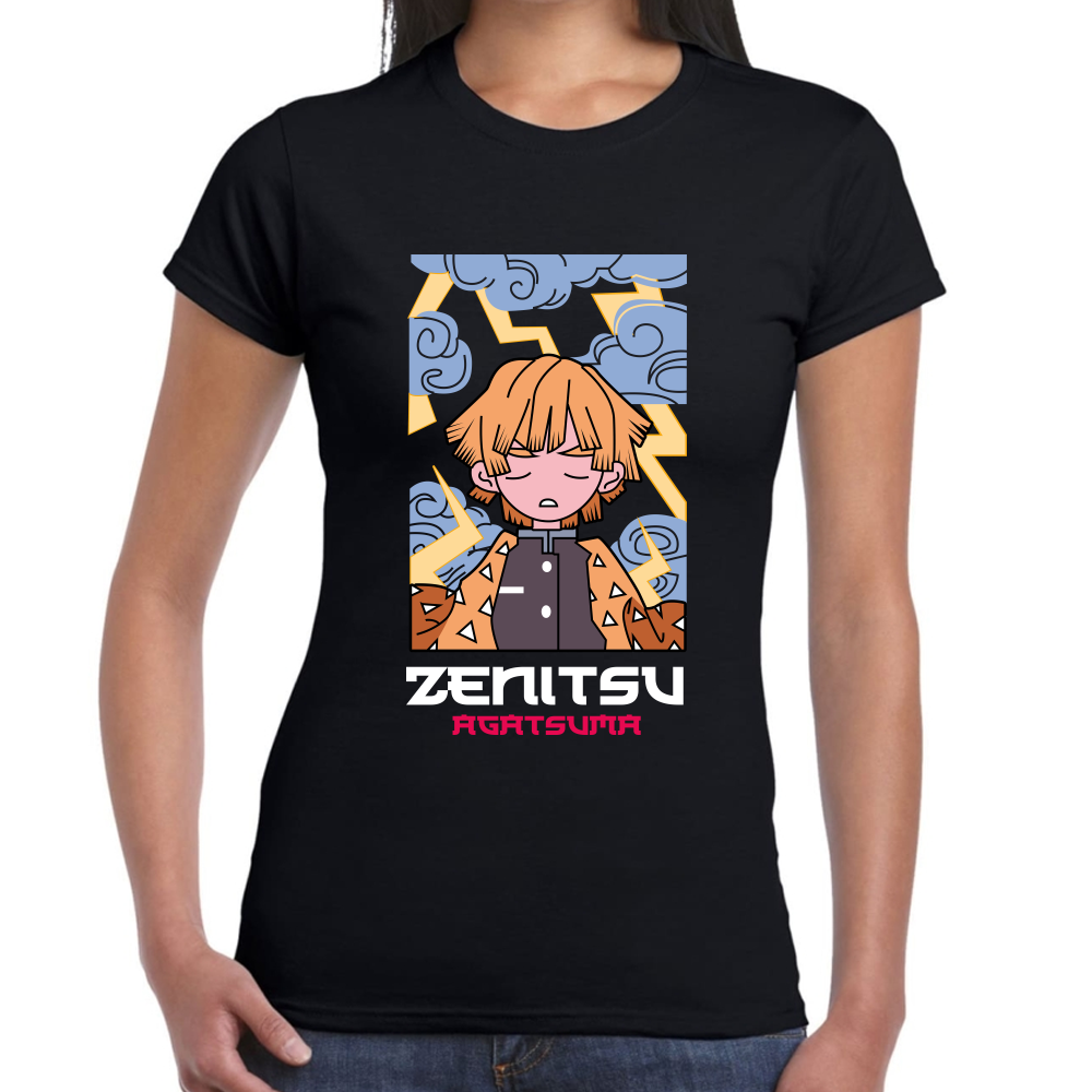 Playera Zenitsu Agatsuma Demon Slayer Blanco Premium #263