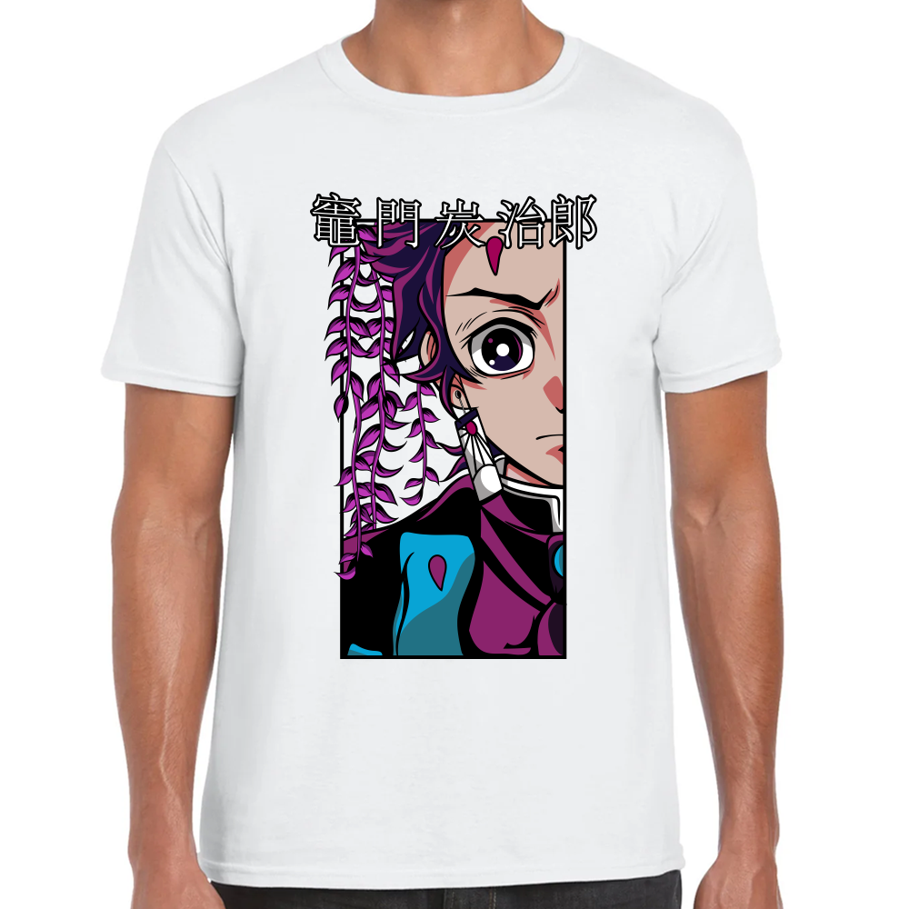 Playera Tanjiro Kamado Demon Slayer Negro Algodón Premium #264