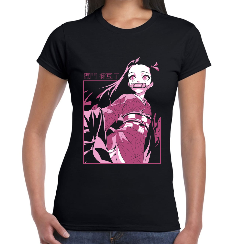Playera Nezuko Demon Slayer Algodón Premium #267 Imagen secundaria del producto