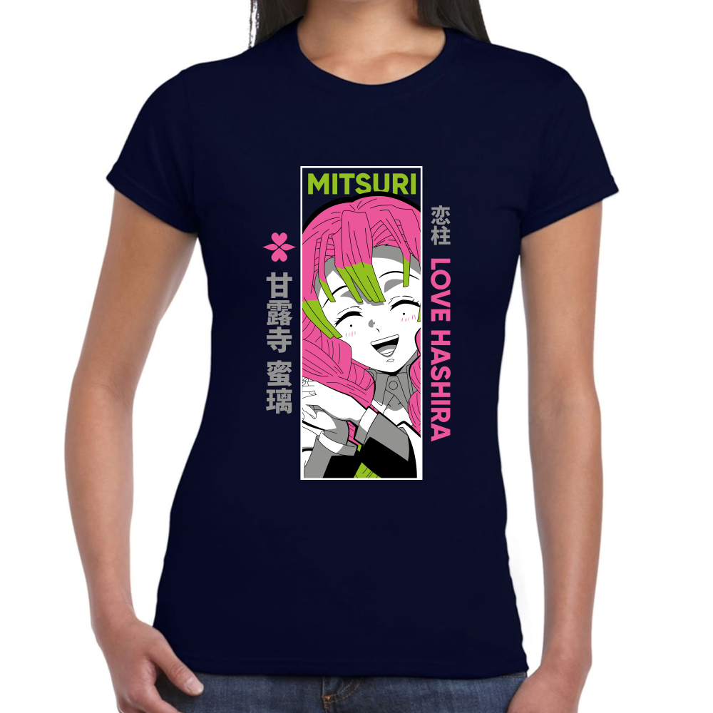 Playera Mitsuri Kanroji Demon Slayer Algodón Premium #273