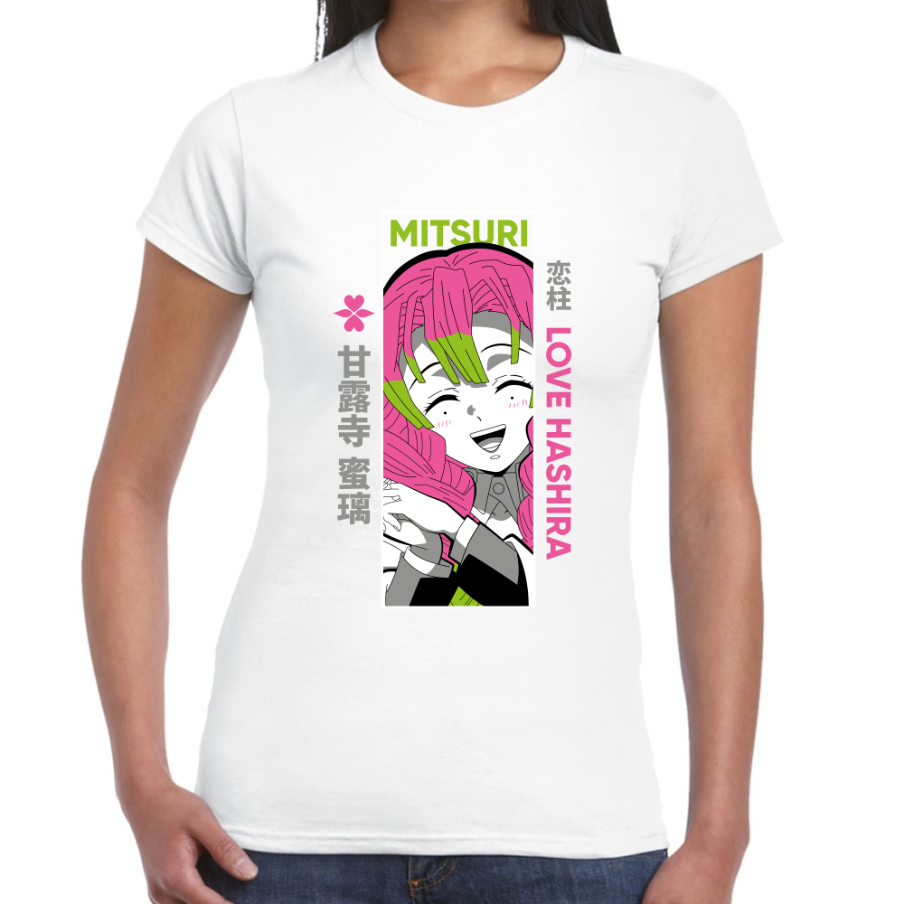 Playera Mitsuri Kanroji Demon Slayer Algodón Premium #273 Imagen secundaria del producto