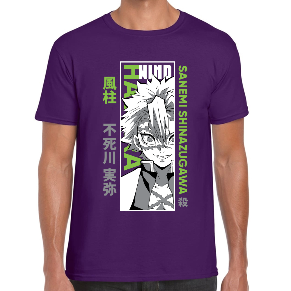 Playera Sanemi Shinazugawa Demon Slayer Algodón Premium #277