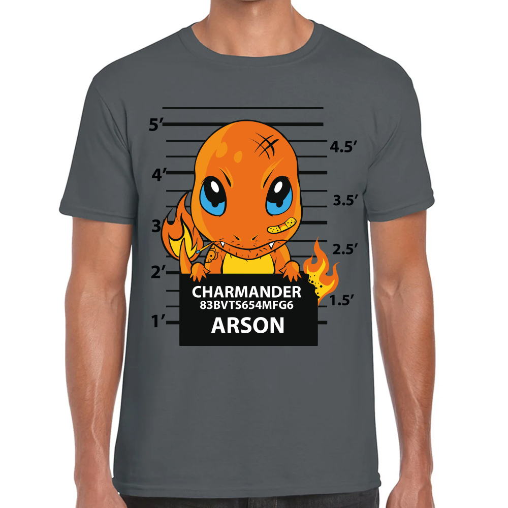 Playera Charmader Arson Pokemon Algodón Premium #291
