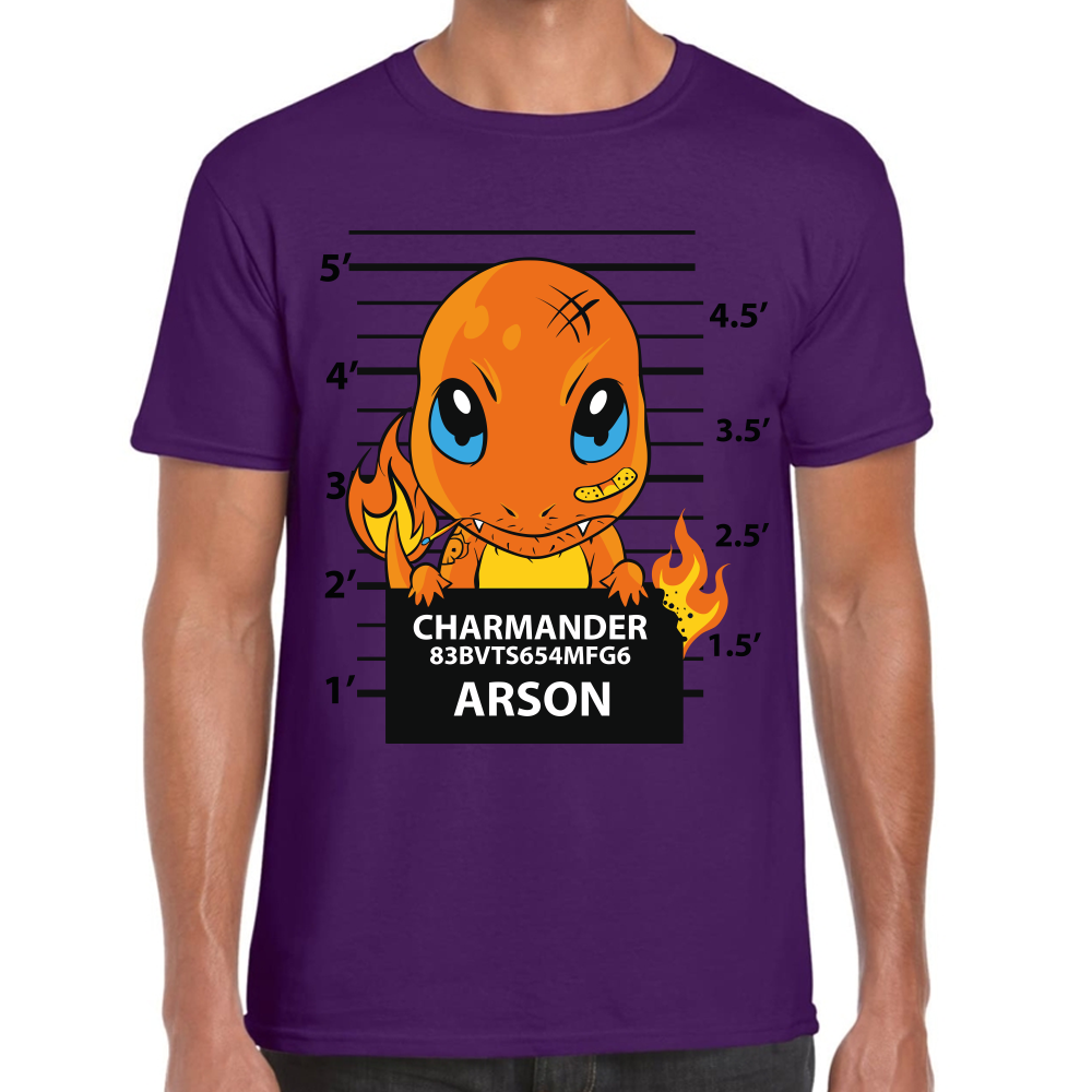 Playera Charmader Arson Pokemon Algodón Premium #291