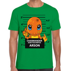 Playera Charmader Arson Pokemon Algodón Premium #291