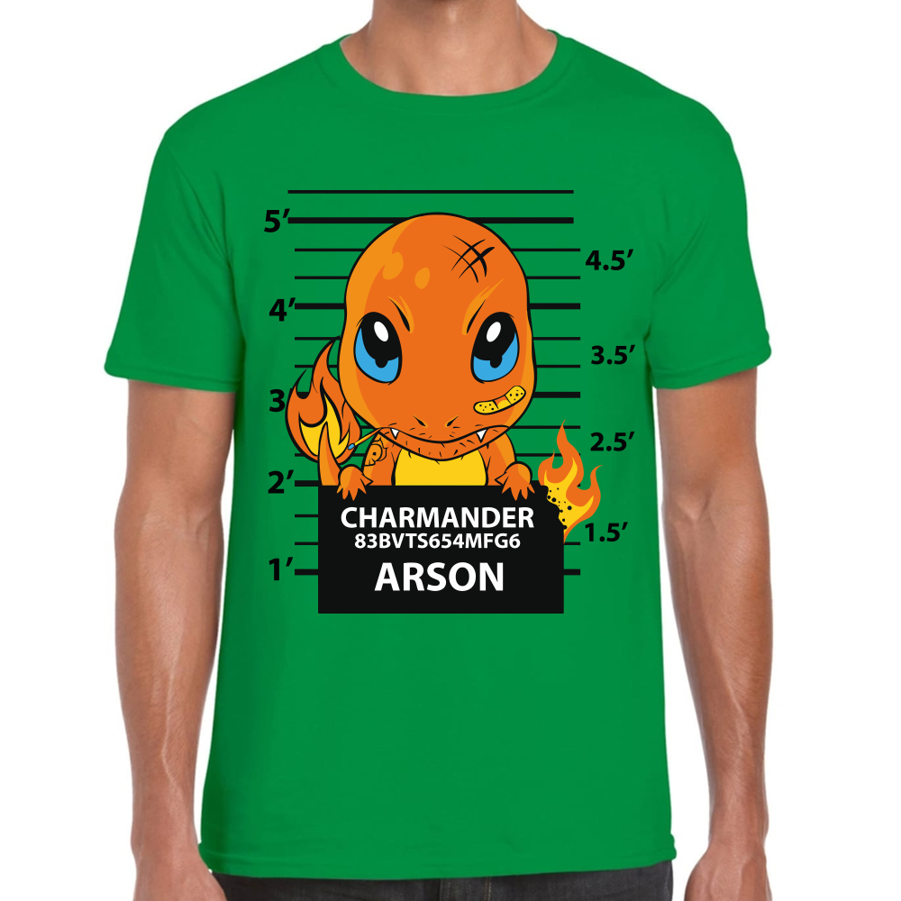 Playera Charmader Arson Pokemon Algodón Premium #291