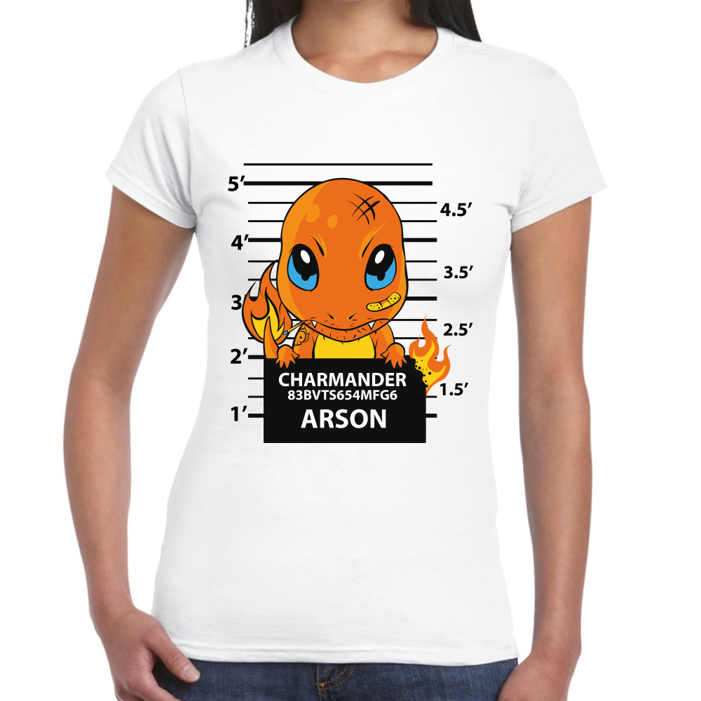 Playera Charmader Arson Pokemon Algodón Premium #291