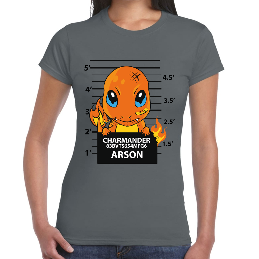 Playera Charmader Arson Pokemon Algodón Premium #291