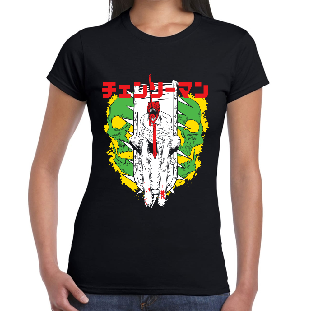 Playera Chainsaw Man Algodón Premium #302 Imagen secundaria del producto