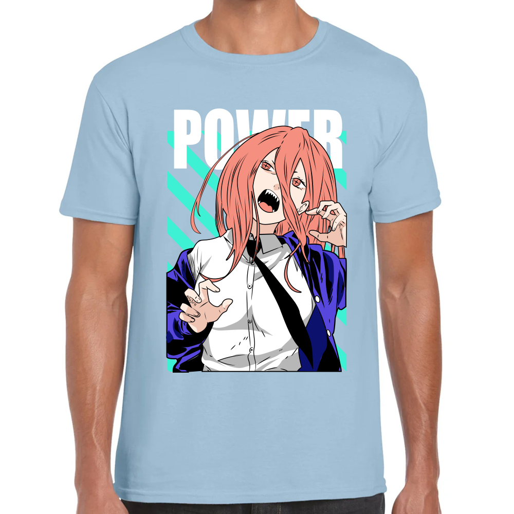 Playera Power Chainsaw Man Marino Algodón  Premium #400