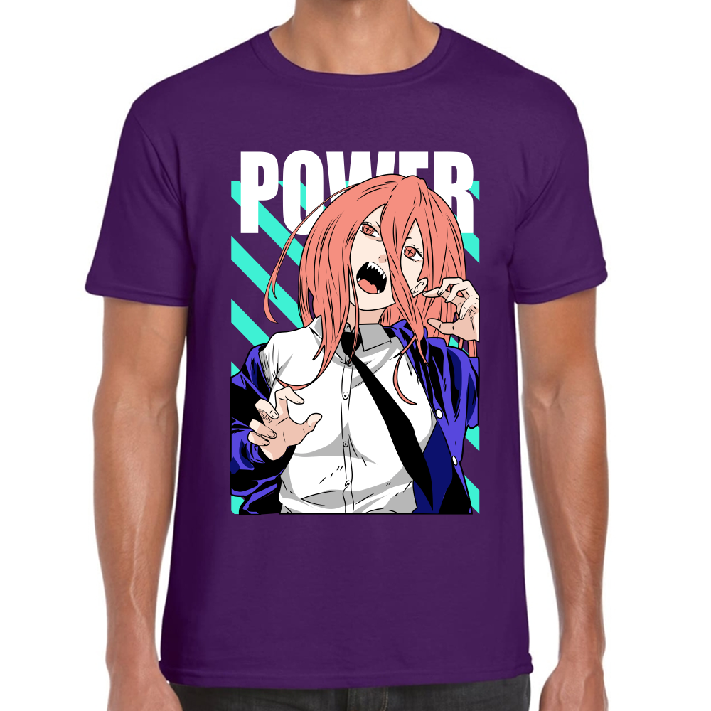 Playera Power Chainsaw Man Marino Algodón  Premium #400