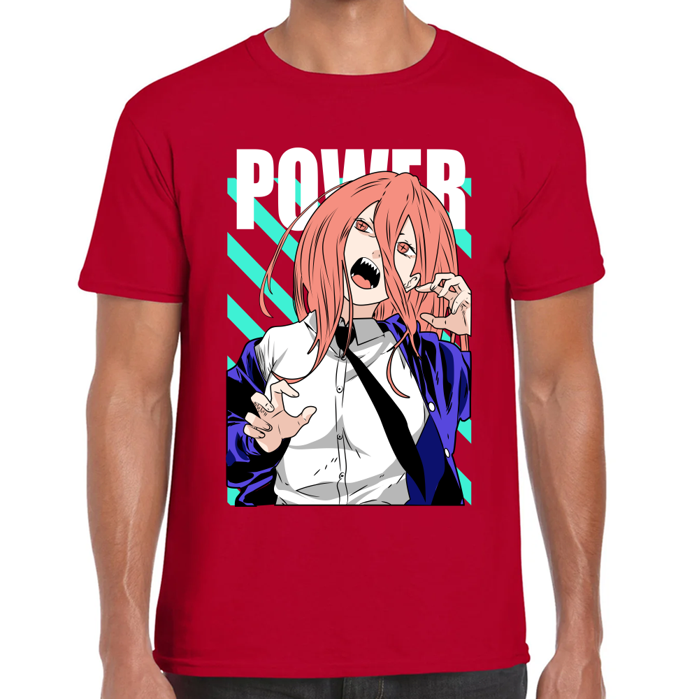 Playera Power Chainsaw Man Marino Algodón  Premium #400