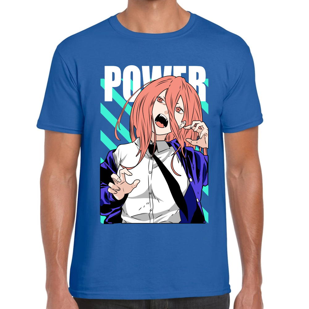 Playera Power Chainsaw Man Marino Algodón  Premium #400