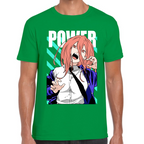 Playera Power Chainsaw Man Marino Algodón  Premium #400