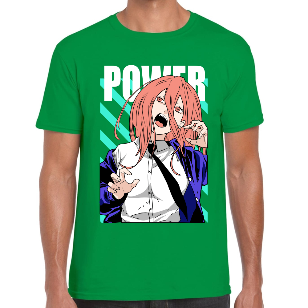 Playera Power Chainsaw Man Marino Algodón  Premium #400