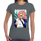 Playera Power Chainsaw Man Marino Algodón  Premium #400