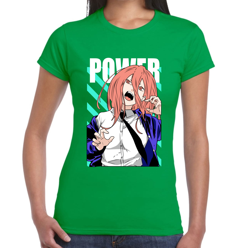 Playera Power Chainsaw Man Marino Algodón  Premium #400