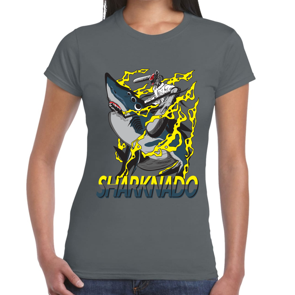 Playera Sharknado Chainsaw Man Algodón Premium #406
