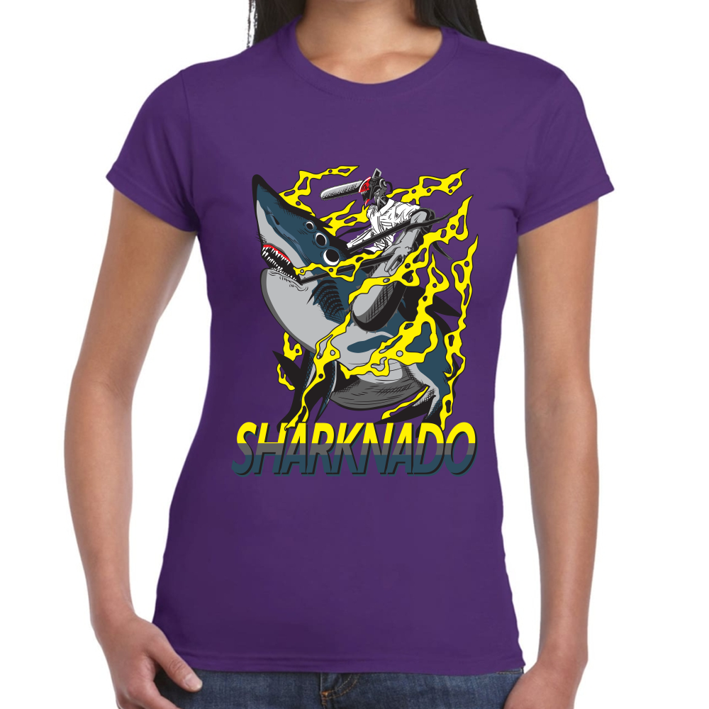 Playera Sharknado Chainsaw Man Algodón Premium #406