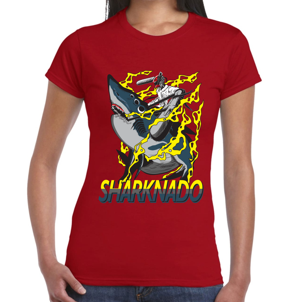 Playera Sharknado Chainsaw Man Algodón Premium #406
