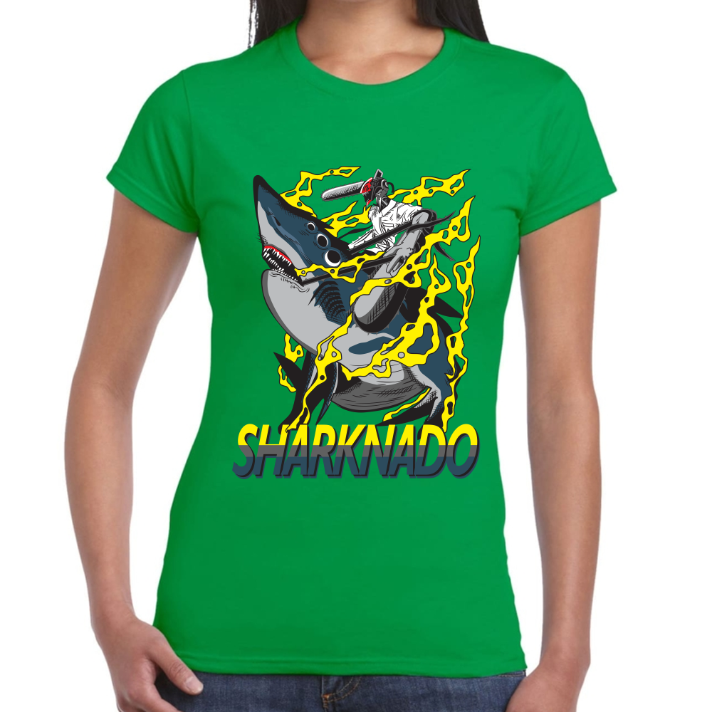 Playera Sharknado Chainsaw Man Algodón Premium #406