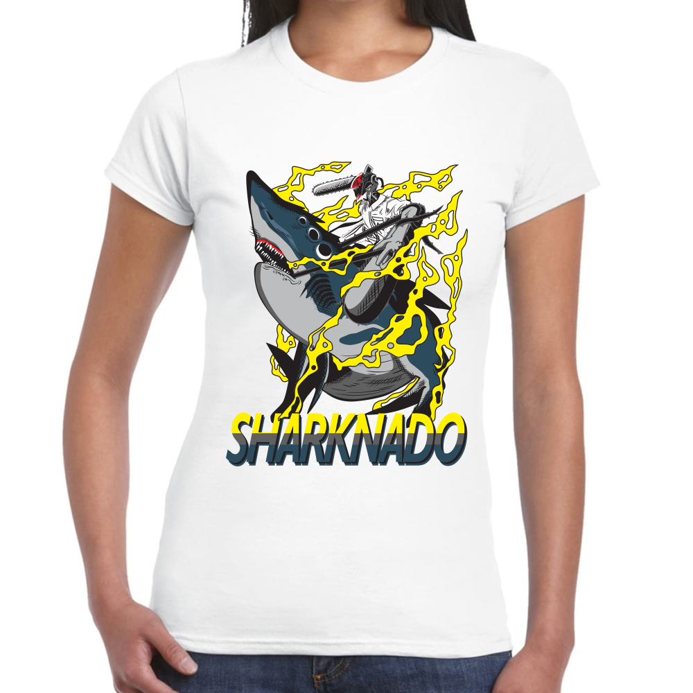 Playera Sharknado Chainsaw Man Algodón Premium #406