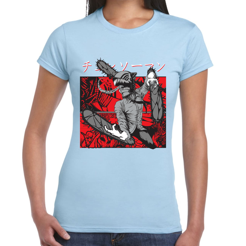 Playera Chainsaw Man Algodón Premium #408