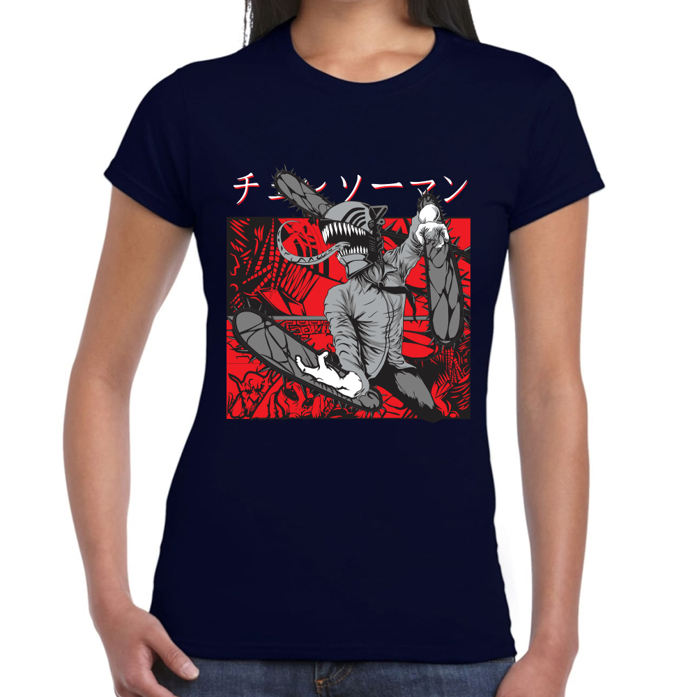 Playera Chainsaw Man Algodón Premium #408