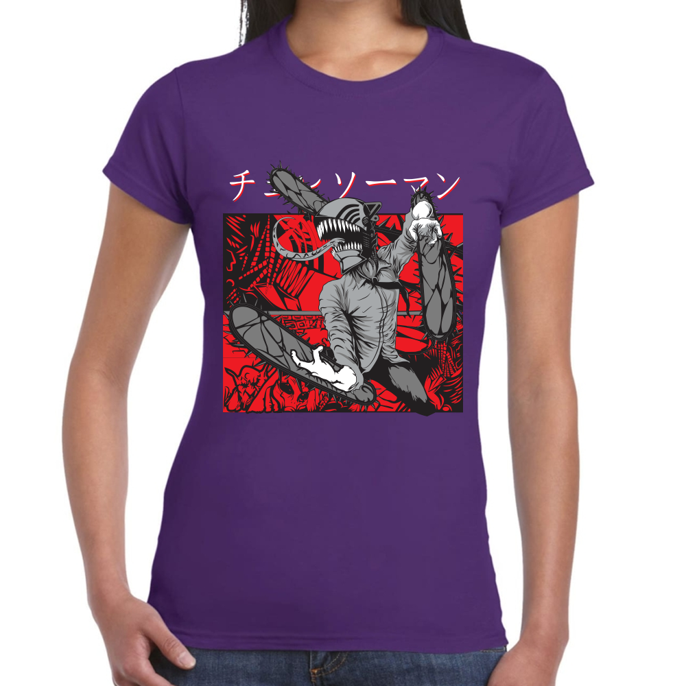 Playera Chainsaw Man Algodón Premium #408