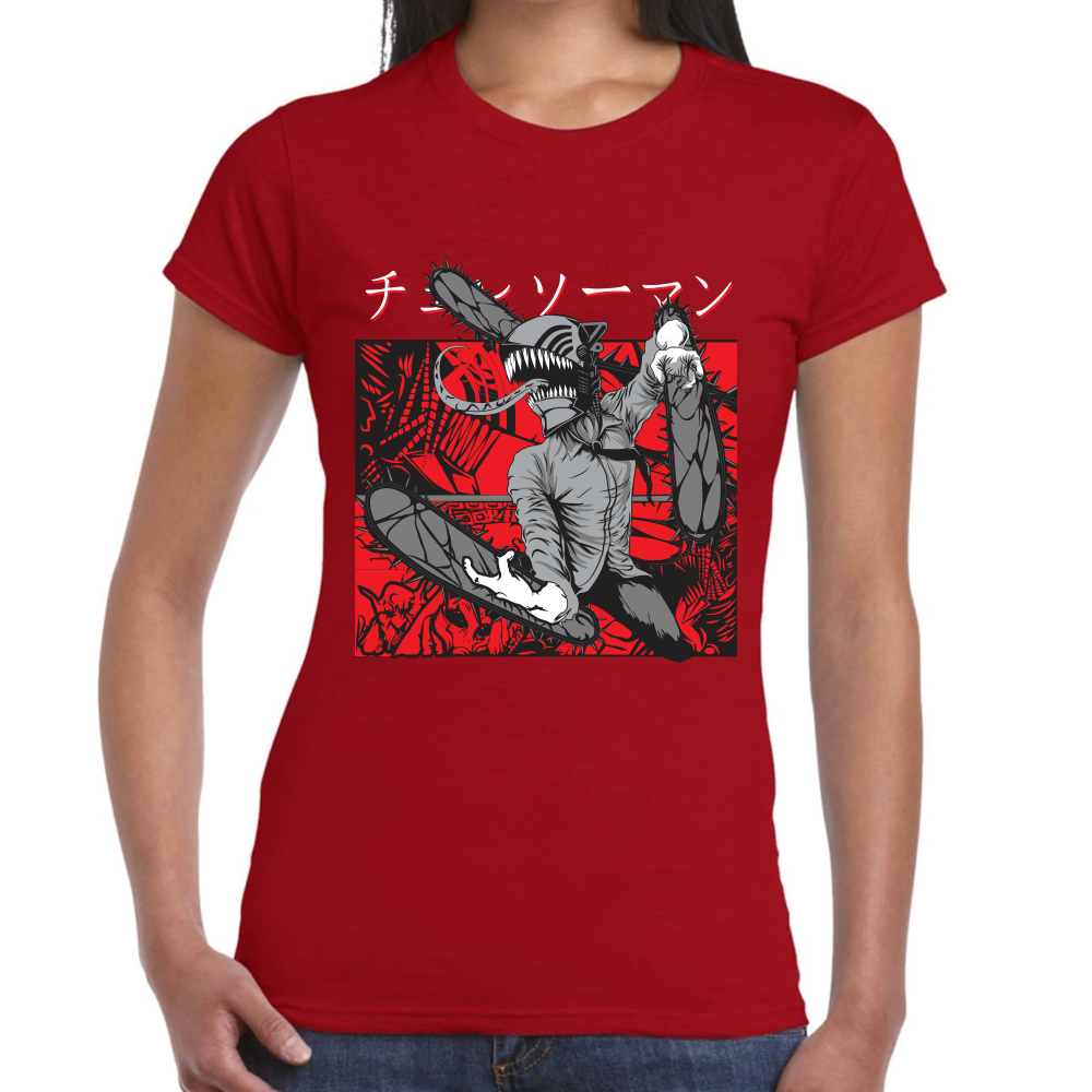 Playera Chainsaw Man Algodón Premium #408