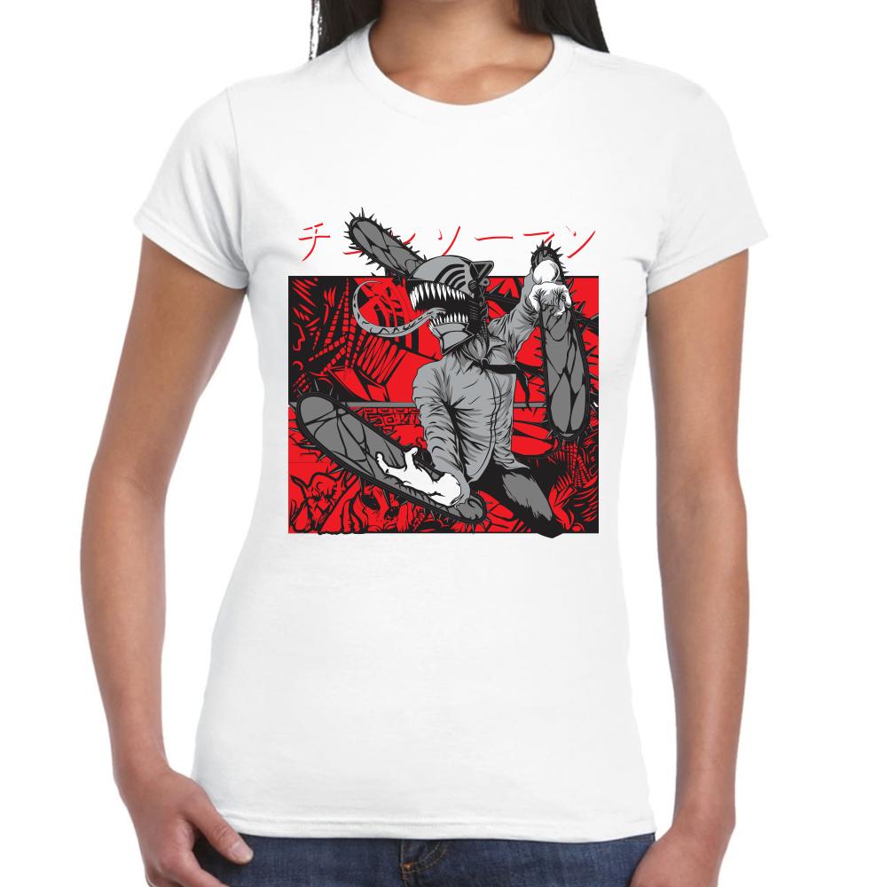 Playera Chainsaw Man Algodón Premium #408